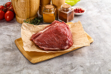 Raw beef piece for cooking