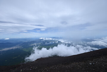 Climbing Mount Fuji, Shizuoka, Yamanashi, Japan