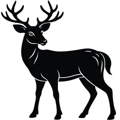 Obraz premium Deer Silhouette