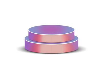 3D Abstract Gradient Podium Stage with Neon Glow for Product Display or Presentation Background