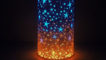 Colorful hollow luminous container