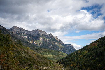 mountain landscape with clouds
