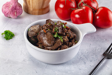 Roasted chicken liver with green onion
