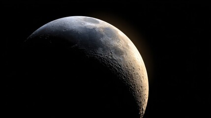 Detailed Close Up View of the Moon Surface Highlighting Craters and Textures Under the Night Sky Creating an Awe Inspiring Celestial Experience for Viewers