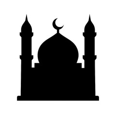 silhouette of mosque.
silhouette of mosque in istanbul.
Islamic Mosque Silhouette Icon Vector.