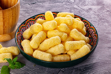 Golden crispy sweet corn sticks