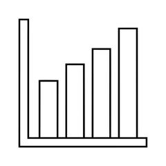 Clean outline simple bar chart with minimalist design