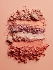 Soft Feminine Color Palette of Powder and Peach on a Smooth Surface With an Untouched Lower Section for Creative Layouts