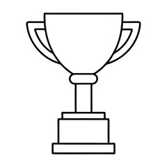 Clean outline style success trophy award icon