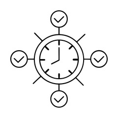 Clock with checklist and time management elements