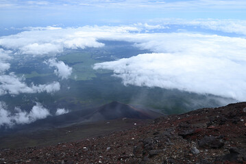 Fototapeta premium Climbing Mount Fuji, Shizuoka, Yamanashi, Japan
