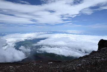 Climbing Mount Fuji, Shizuoka, Yamanashi, Japan
