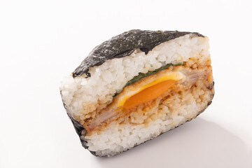 とろたまハムカツ　おにぎりサンド