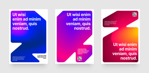 Obraz na płótnie Canvas Simple template with abstract geometric shapes. Frame for your message or photo. Layout for flyer, poster or cover.