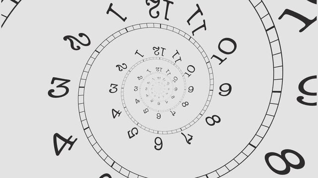 Infinity spiral Clock Droste Effect.Loopable