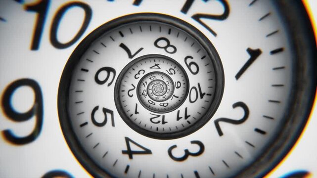 Infinity spiral Clock Droste Effect.