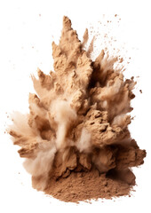 Fototapeta premium PNG White background splattered exploding cosmetics.