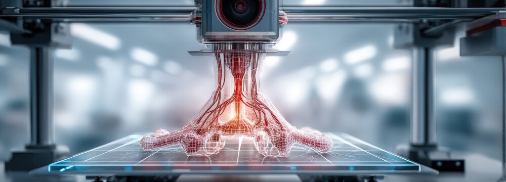 Innovative 3D printer creating mandibular bone graft scaffold with vascular pathways