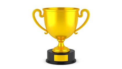 Golden trophy on a white background (1)