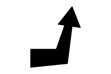 Straight pointed arrow icon. Black arrow pointing to the right. Black direction pointer
