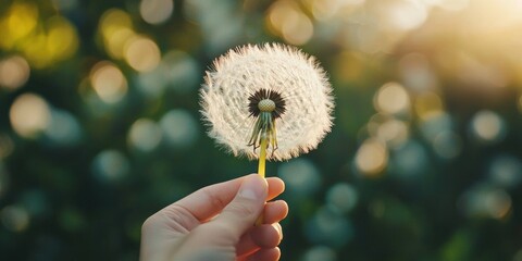 Fototapeta premium Making a Wish on a Dandelion