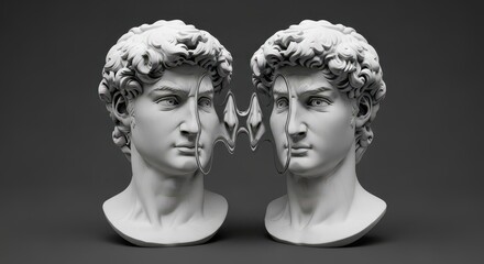 Melting David Busts Surreal Art