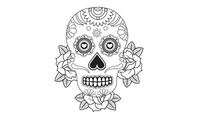 Sugar Skull Coloring Page