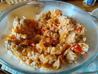 rice with chicken