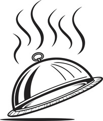 illustration of a restaurant cloche