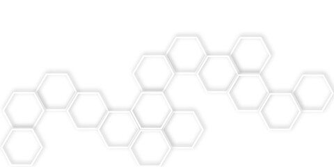 Futuristic 3D White Light out line hexagon Geometric Structure Featuring Abstract Polygonal Honeycomb Pattern, Technology-Inspired Design, and a Luxurious, Modern Vector Background for Innovation