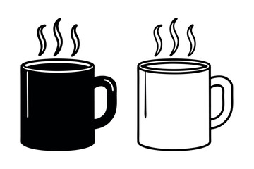 Two simple contrasting icons with vibrant colors