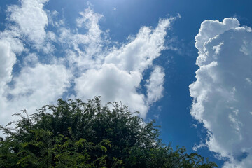 blue sky with clouds
