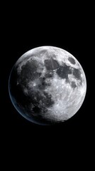 Obraz premium Majestic Full Moon Illuminating the Night Sky Against a Deep Black Backdrop Creating a Mystical and Enchanting Celestial Viewing Experience