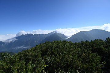 Climbing  Mount Senjogatake Yamanashi, Japan