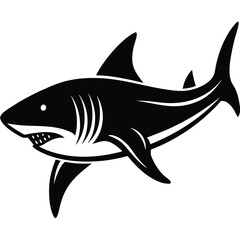 Obraz premium Shark Silhouette Vector Illustration