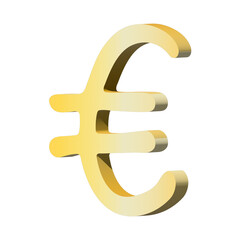 3d euro currency symbol. Single element for design