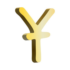 Obraz premium 3d chinese yuan currency symbol. Single element for design