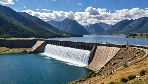 le barrage en pleine nature