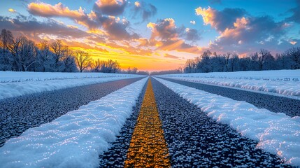 Direction 2026 written on asphalt road background, new year business goal illustration  