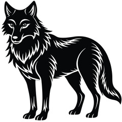 Fototapeta premium Wolf Silhouette 