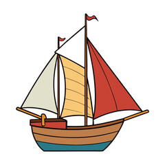 A vintage sailboat with classic wooden design, tall masts, and billowing sails glides gracefully across the water, capturing the charm of old-world maritime adventures.
