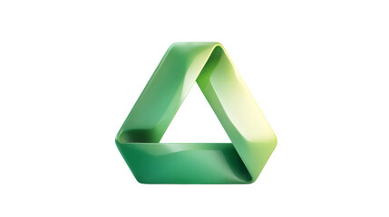 Green triangle logo design modern abstract shape