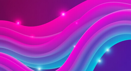 Vibrant fluid gradient background with glowing neon waves and soft organic curves