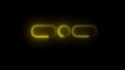 Neon rectangle and circle frame loop animation. Neon rectangle frame loop animation - Powered by Adobe