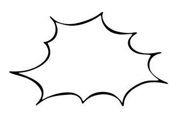 Hand drawn speech bubble Blank empty message box Textbox frame for banners, price tags, stickers, design