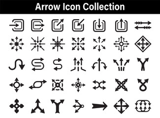 Comprehensive set of arrow and direction icons, perfect for web, apps, and user interfaces