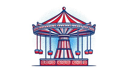 Colorful carousel illustration