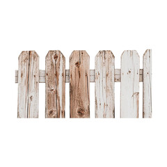 wooden fence isolated on white