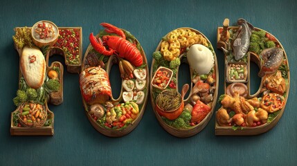A Culinary Journey: Global Food Collage