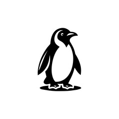 Fototapeta premium A charming penguin illustration isolated on white background, standing gracefully